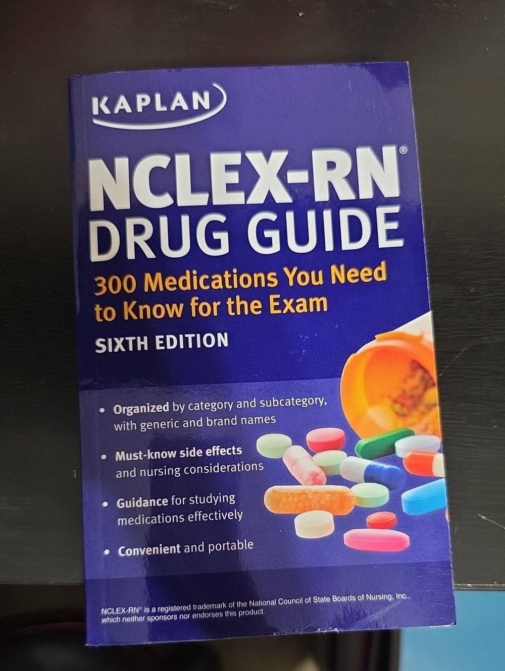 Kaplan NCLEX-RN Drug Guide — Purple & Orange Accents